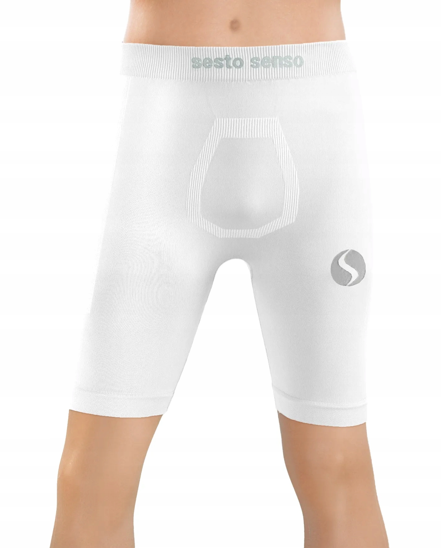 Sesto Senso Spodenki chłopięce Thermo CL41 krótkie białe 116-140 (4XS/3XS)