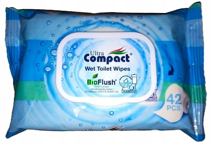 NAWILŻANY PAPIER TOALETOWY ULTRA COMPACT 42 SZTUKI