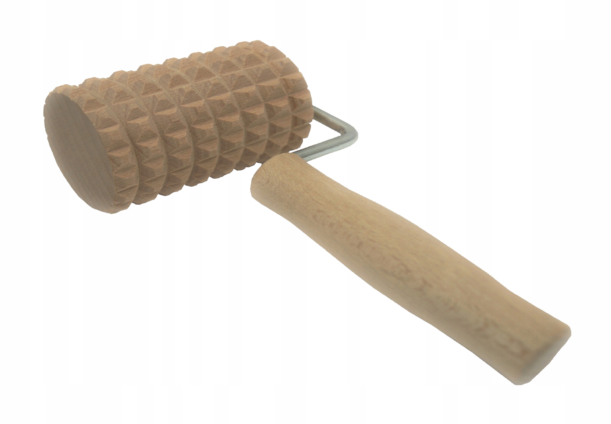 

Wałek drewniany z rączką z kolcami mały 16cm