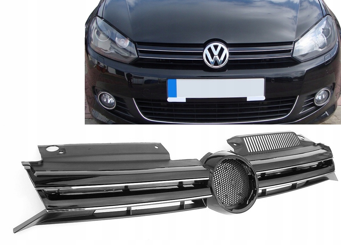 Atrapa Grill Přední 2x Chrom Vw Golf VI MK6 08-13
