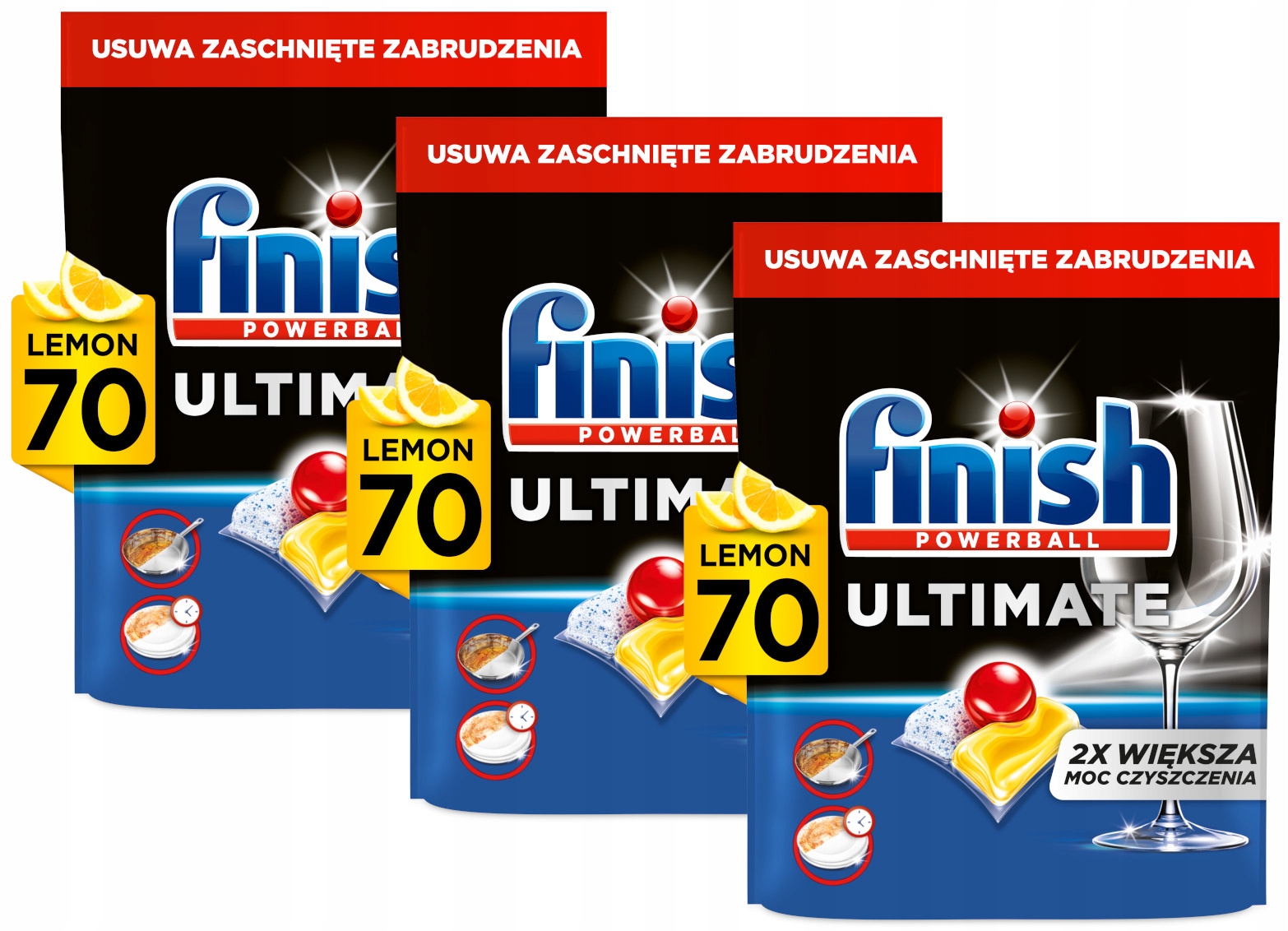 Levně Finish Kapsle do myčky nádobí Ultimate Powerball All in 1 lemon 210 kusů