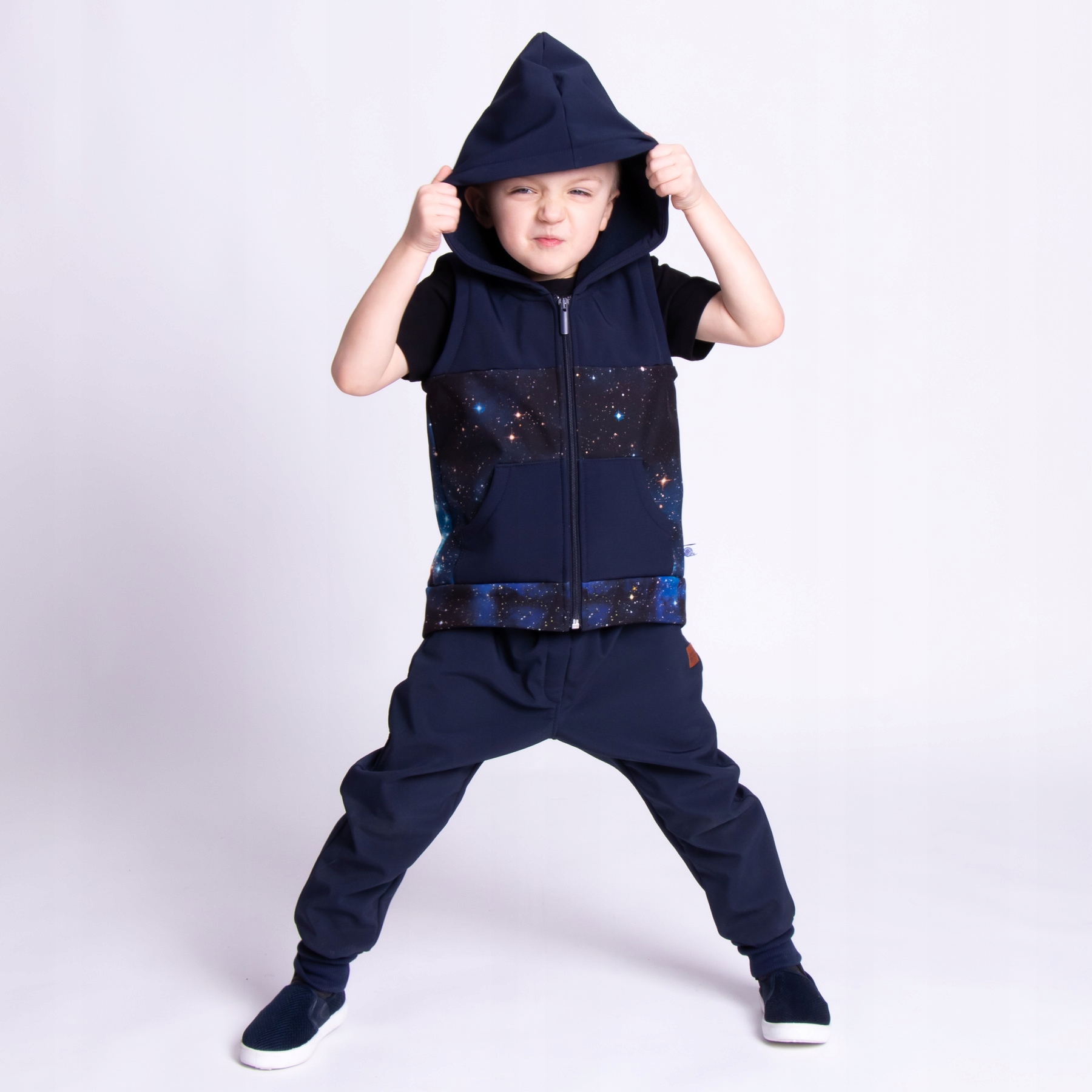 TuSzyte | Granatowe spodnie softshell, PL R.140 Odcień granatowy