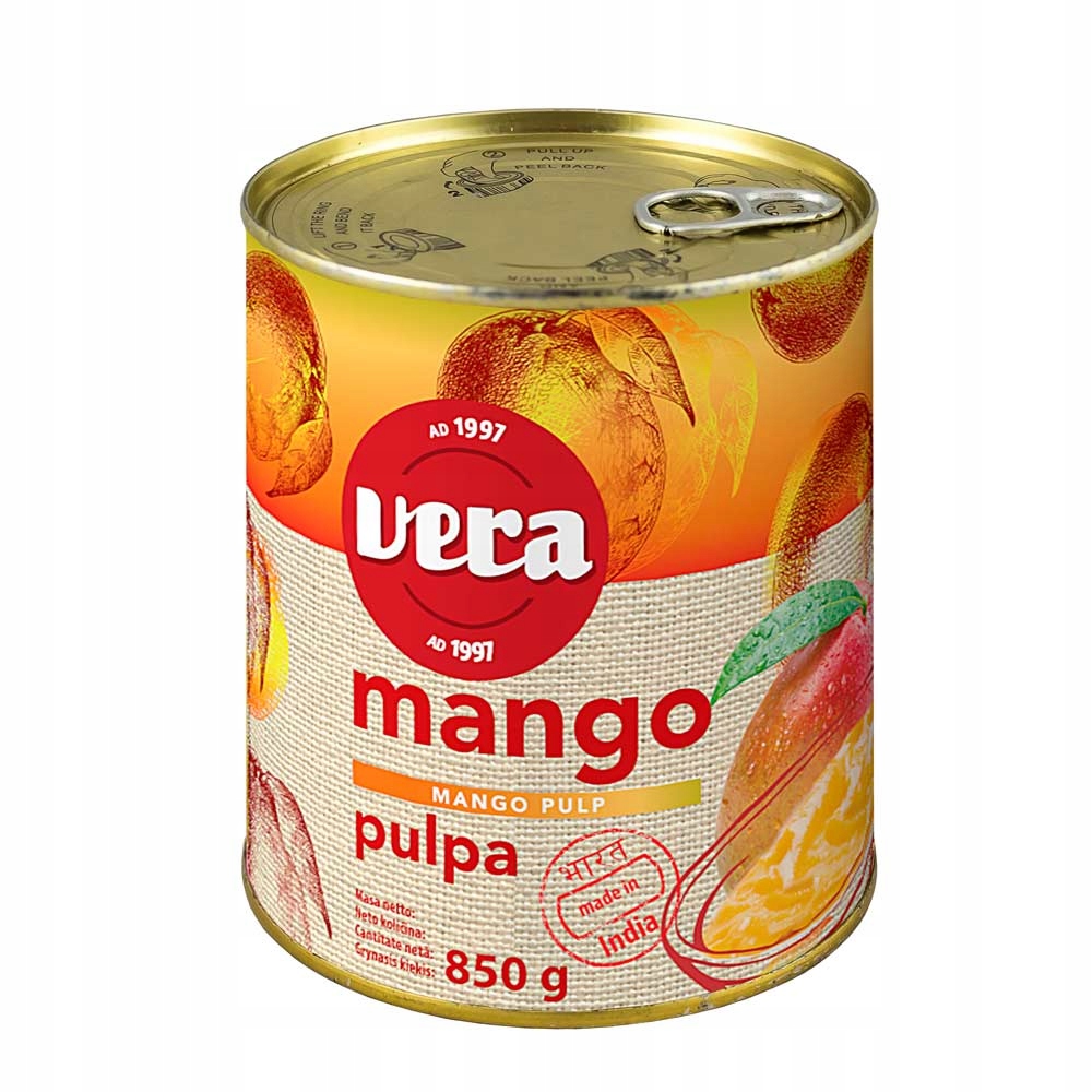Pulpa Mango Vera puszka 850 g (bez cukru)