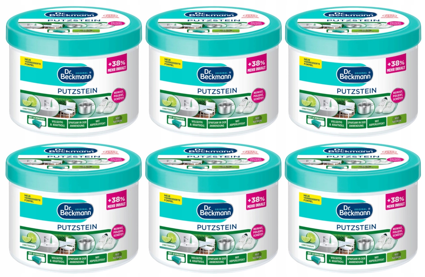 Levně 6 x Dr. Beckmann Univerzální Pasta Na Čištění Odstraňovač Skvrn S Houbičkou 550 g