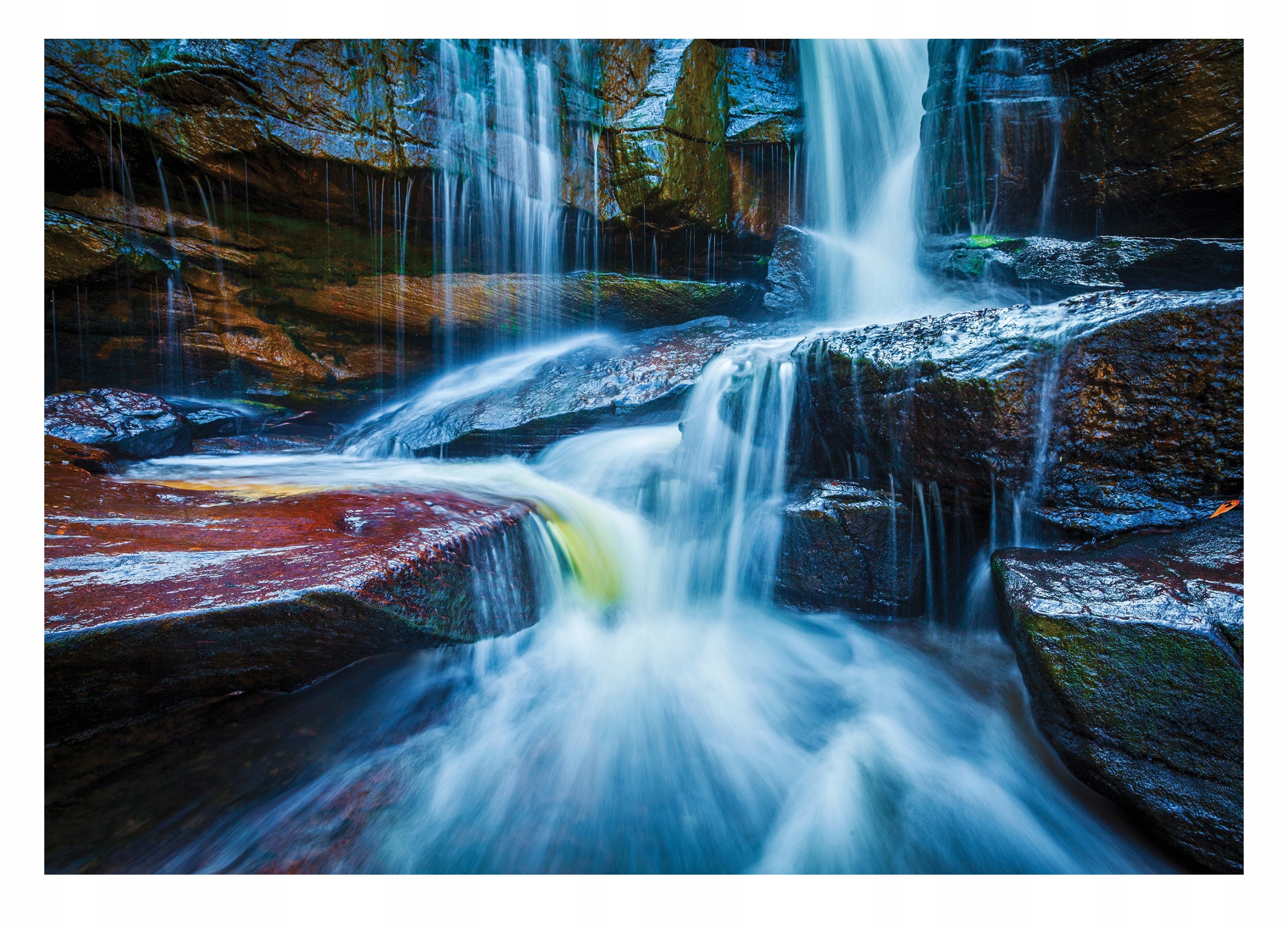 Fototapeta Vodopád 3D Moderní kameny 254x184