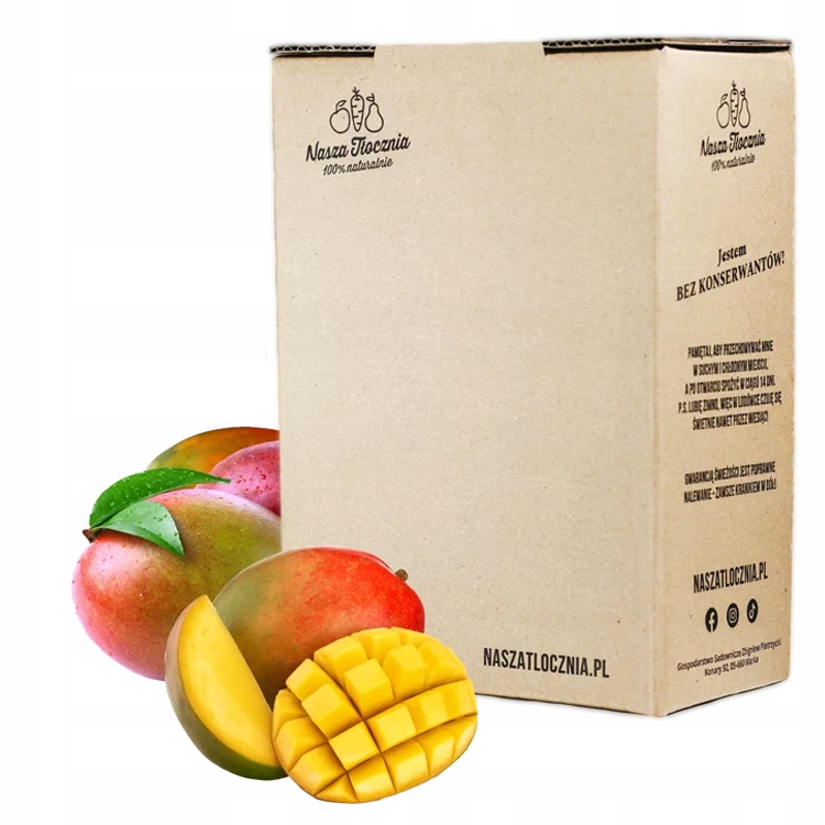 Levně Lisovaný džus 100% Mango Nfc bez cukru Nasza Tłocznia 5 l