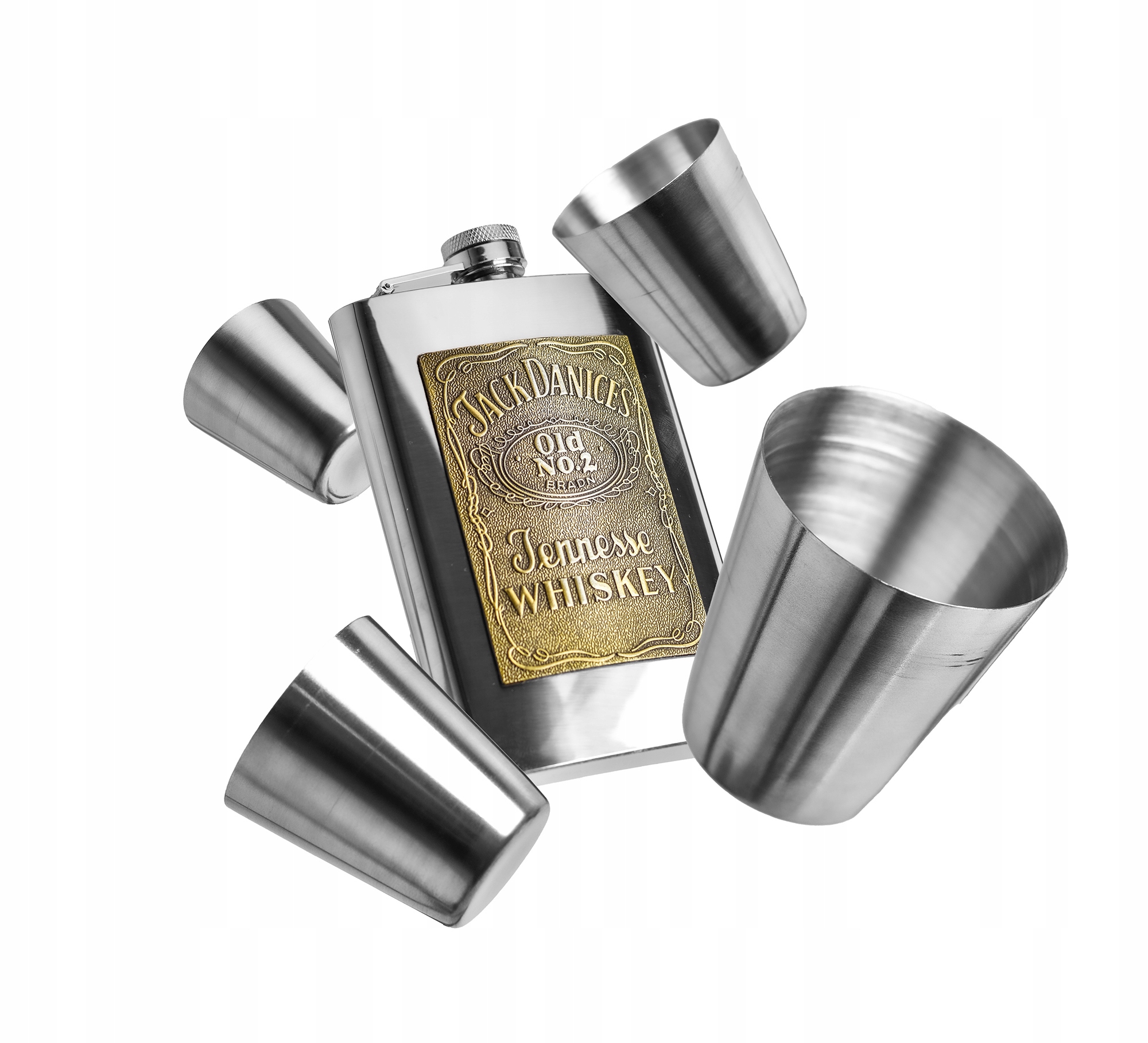 Sada Dárek Placatka Skleničky Trychtýř Jack Elegantní Pro Muže