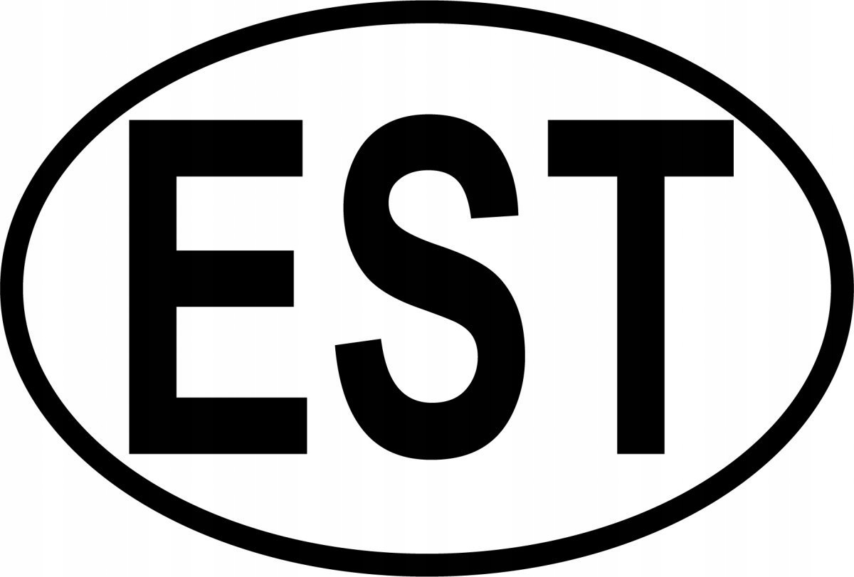 Naklejka na samochód Estonia - EST Seria Auto
