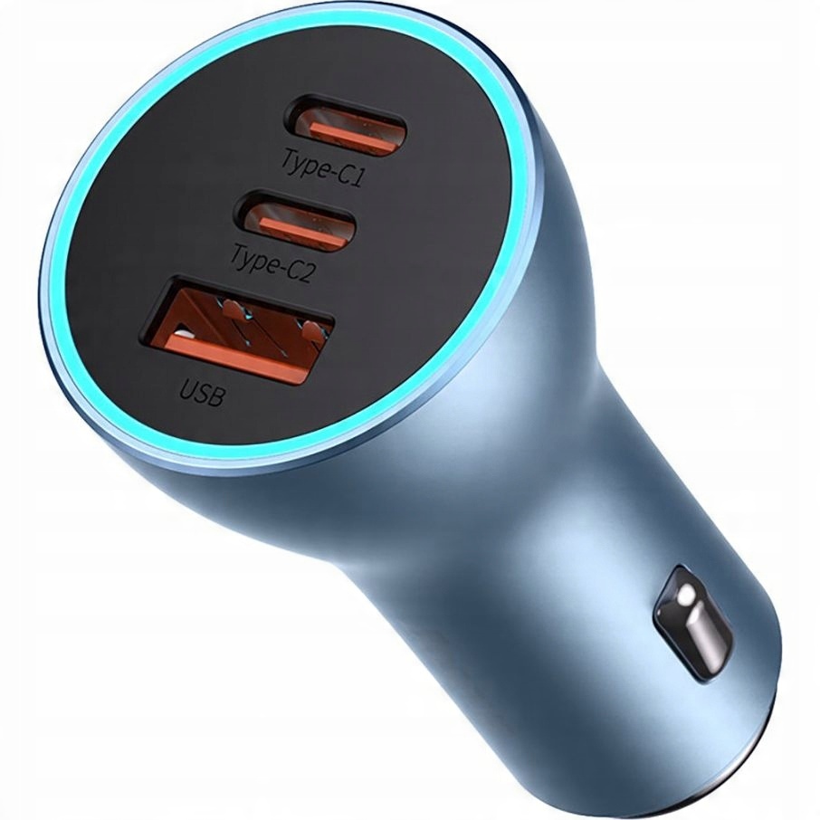 

Ładowarka do auta Baseus 2xUSB-C, Usb-a 65W Qc