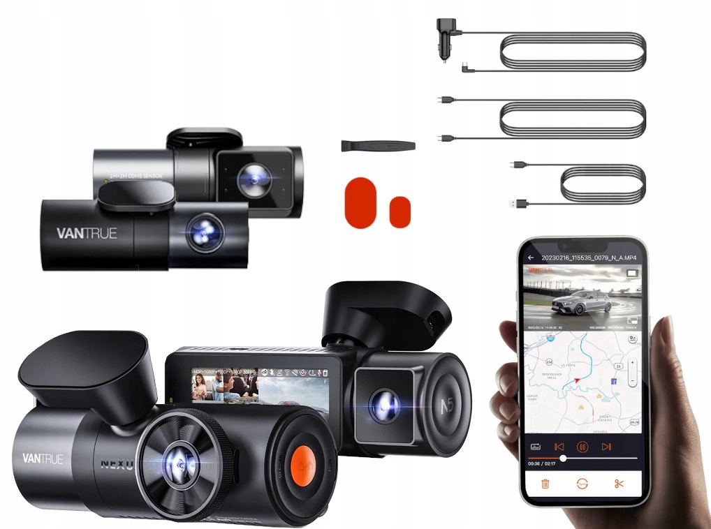 VANTRUE N5 REJESTRATOR 4CH WI-FI GPS + KARTA VANTRUE 128GB EAN (GTIN) 5904209821334