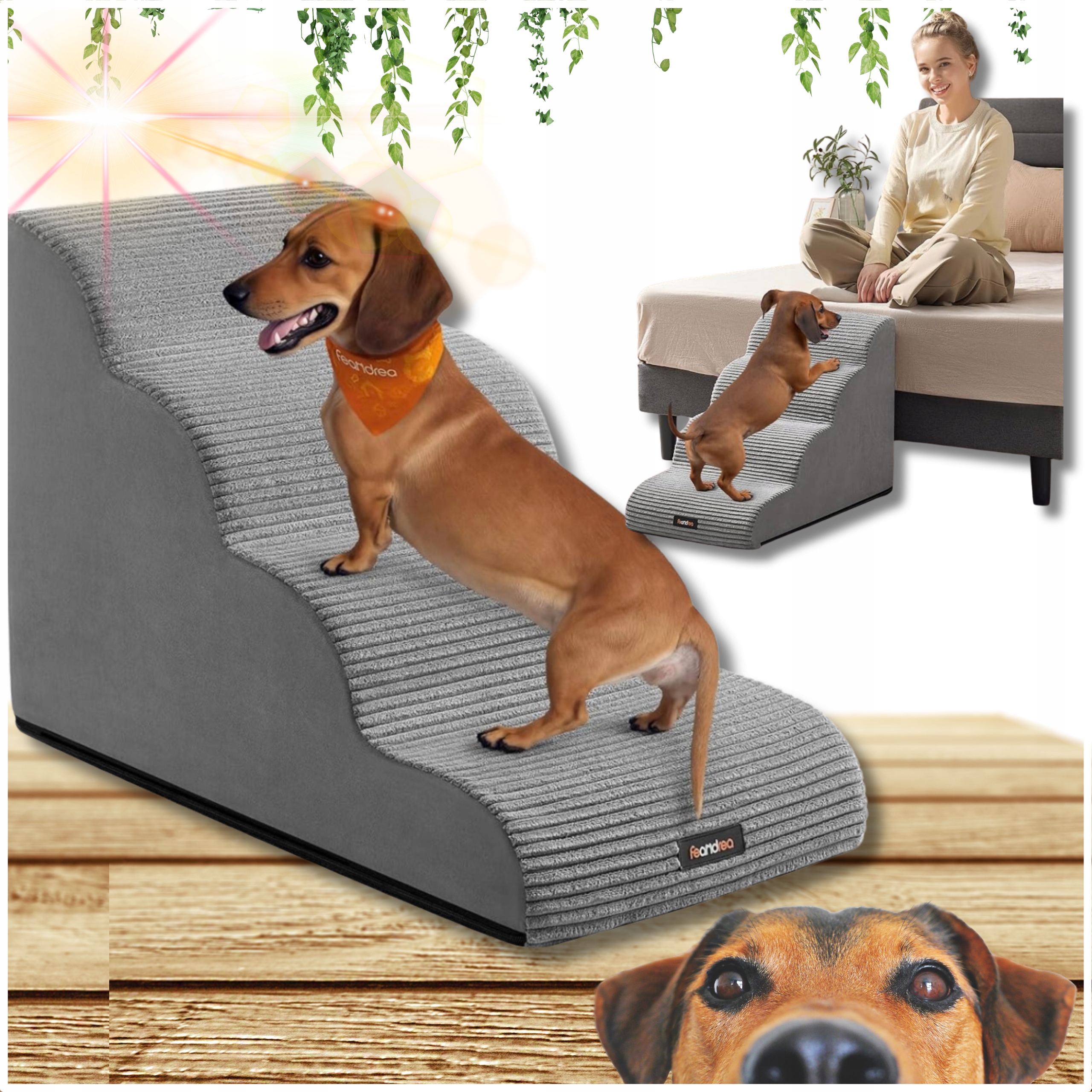 Schodki Dla Psa Zwierząt Podest Do Wchodzenia Rampa Łóżka Stopień Stabilna!