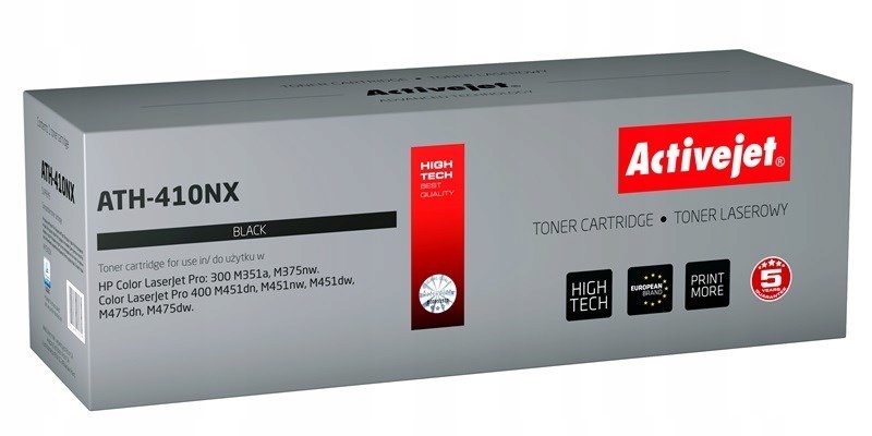 Activejet ATH-410NX Toner (zamiennik Hp 305X CE410X; Supreme; 4000 stron; c