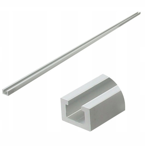 Profil szyna t-track 8/12mm długość 120cm aluminiowy warsztat stolarski Diy