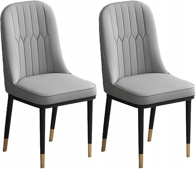 Stolička do jedálne, sada 2 kusov, sedadlo z umelej kože