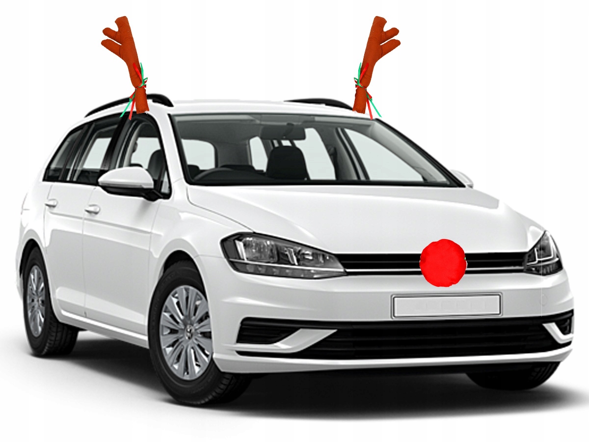 DEKORACJA NA SAMOCHÓD ROGI RENIFERA Z NOSEM AUTO SAMOCHODOWA RUDOLF NOS Stan opakowania oryginalne