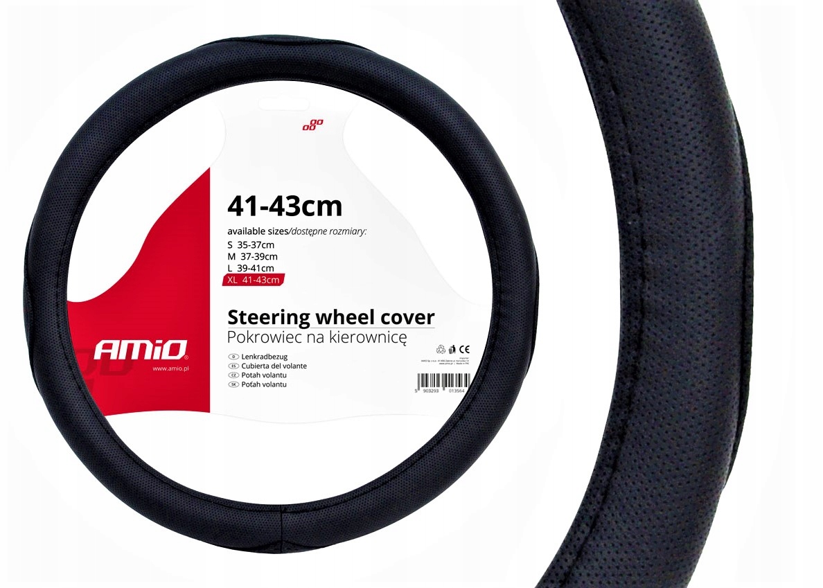 

Pokrowiec Na Kierownice XL 41-43CM Czarny Pikowany