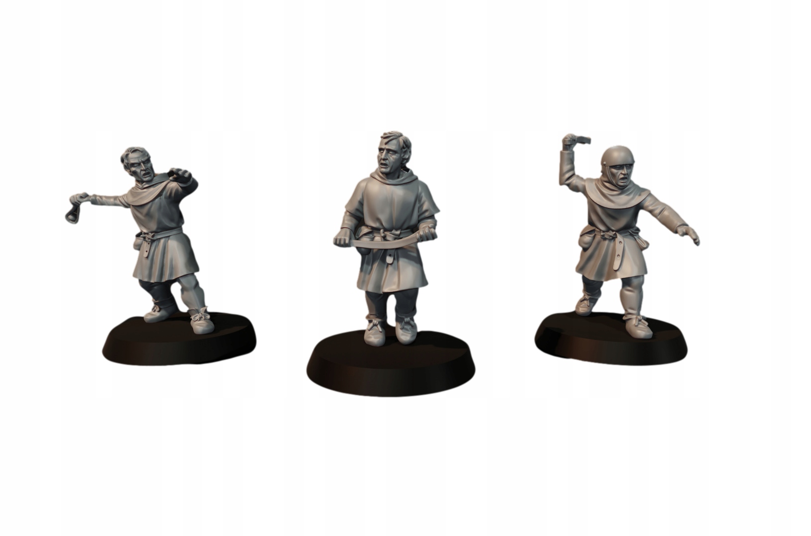 Peasant Slingers - x3 - Procarze Motłoch