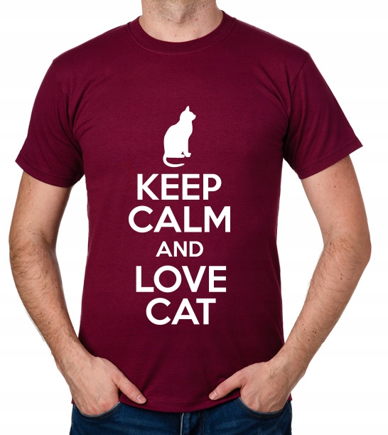 

koszulka Keep Calm And Love Cat prezent