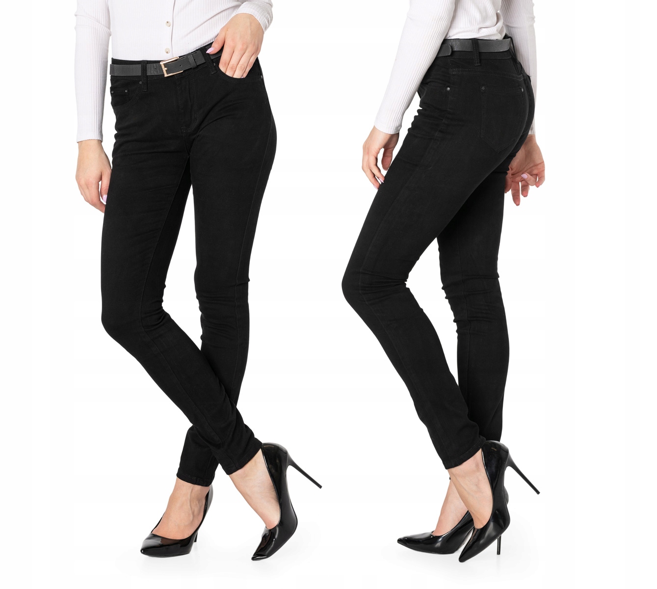 

Czarne Spodnie Jeansy Rurki Damskie 20529 r 70 cm