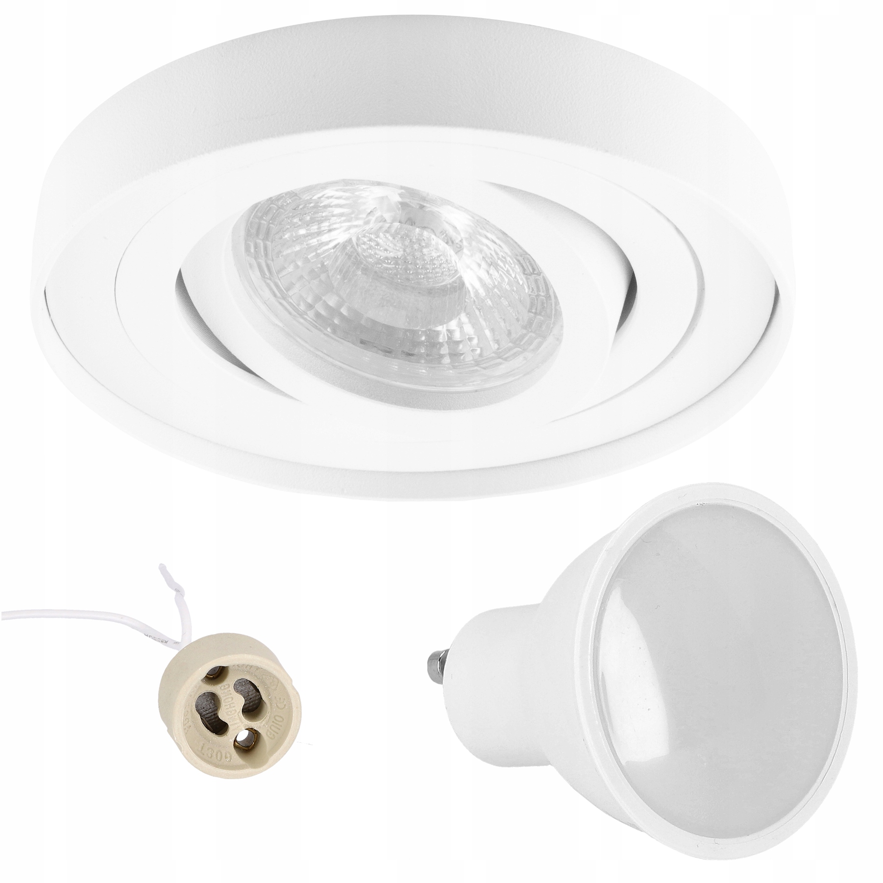 

Oprawa Tuba Led Podtynkowa Led GU10 Biała +GU10 7w