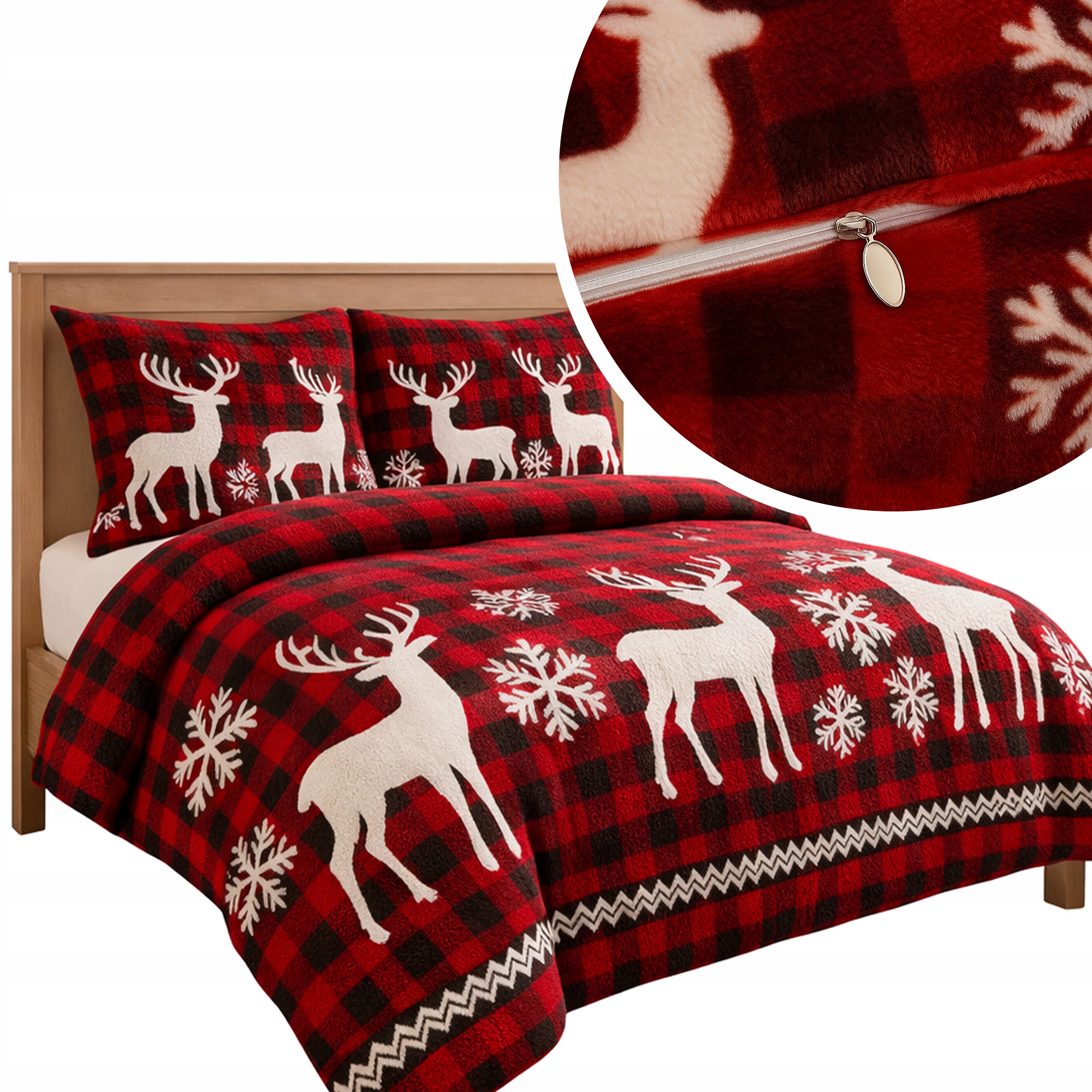 Povlečení zimní plyšové 220x200 2x 70x80 fleecové s medvídkem Různé vzory