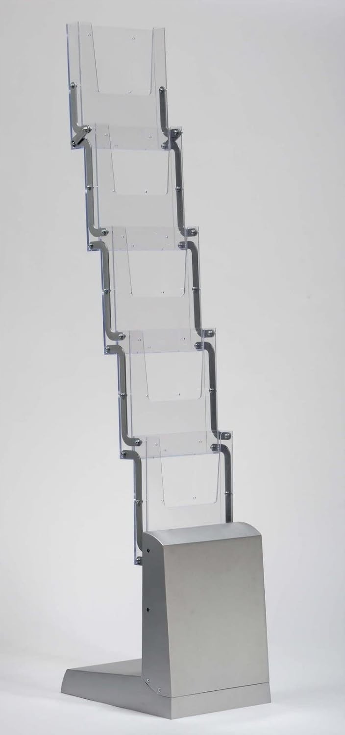 Przenośny rozkładany stojak na ulotki foldery katalogi z torbą transportową