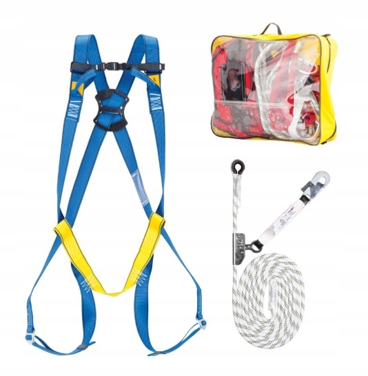 Bezpečnostní sada Basic Pro 3S Protekt Postroj XXL Linostop II Ed 15 m