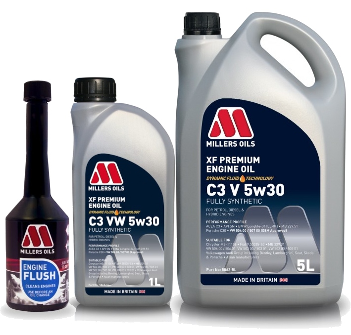 Olej silnikowy Millers Oils Xf Premium C3 V 5w30 6L Płukanka do silnika
