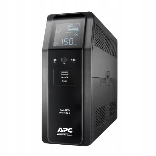 Apc Back Ups Pro Br 1600VA, Sinewave,8 Outlets, Avr, LCD interface…