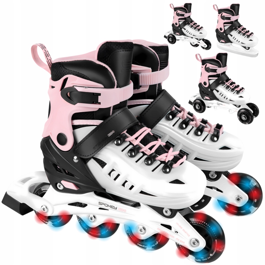 Spokey 4v1 Brusle 2v1 Brusle 2v1 Nastavitelné dětské Led kolečka 29-33