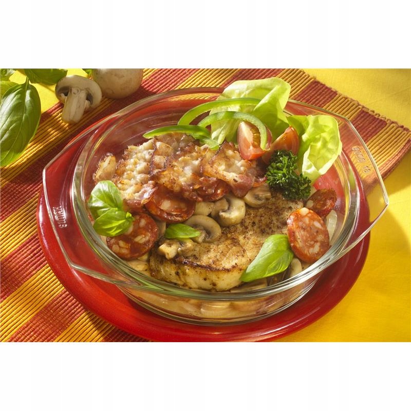 NACZYNIE ŻAROODPORNE SIMAX OKRĄGŁE Z POKRYWKĄ 1 L Marka Simax