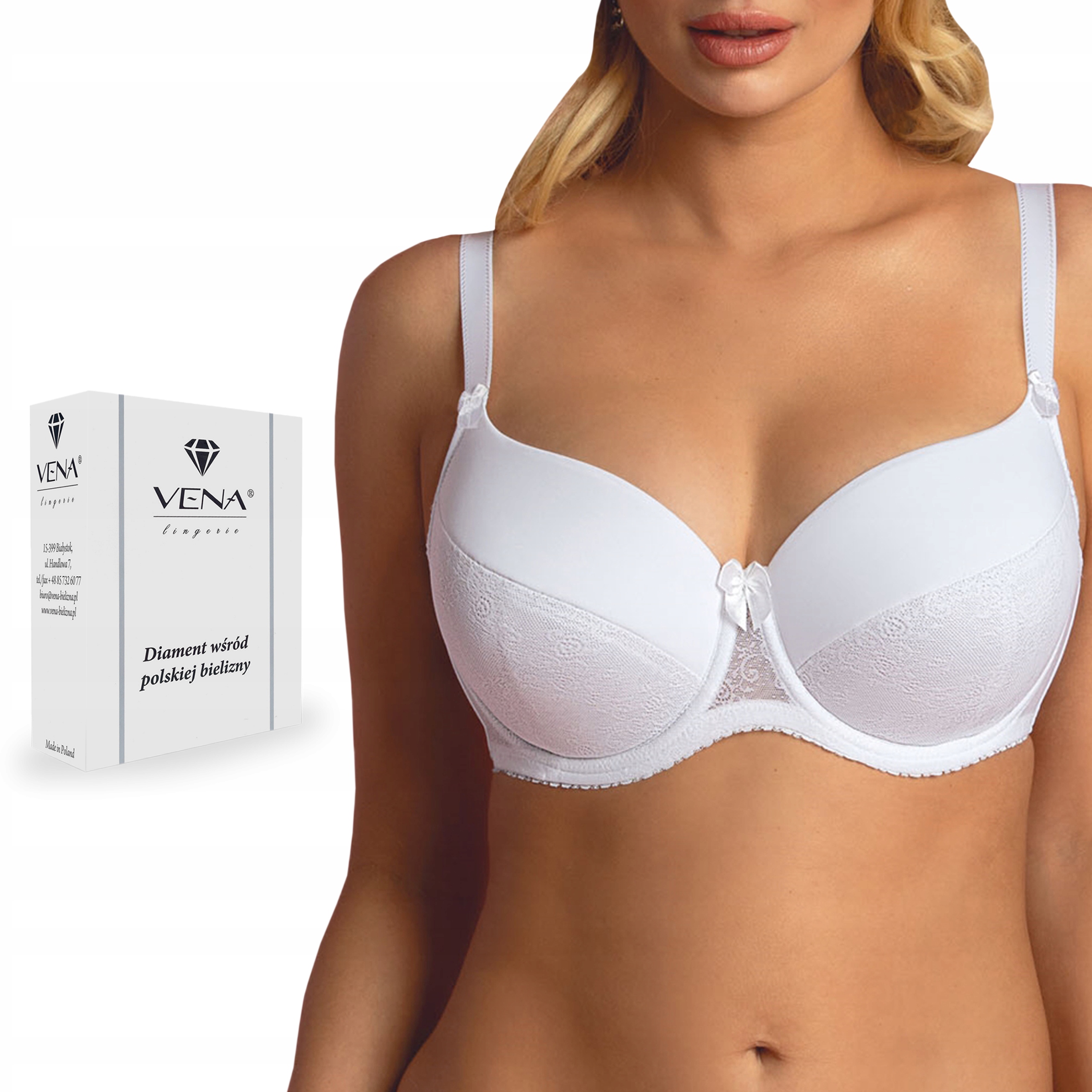 

Vena VB-231, Biustonosz full cup, Biały, 70G