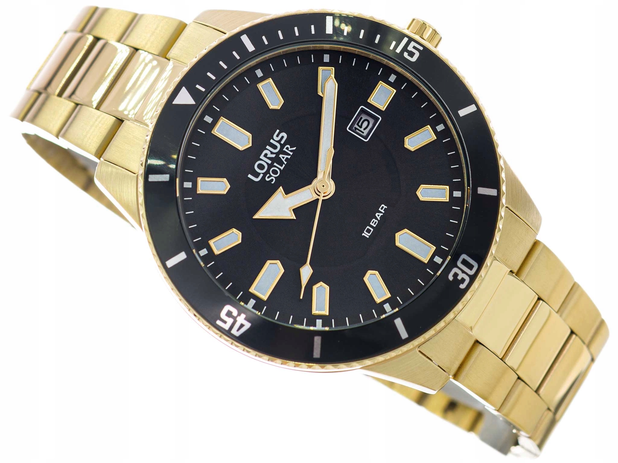 Pánské Hodinky Lorus RX308AX9 Solární Na Náramku 10BAR Data Neobrite