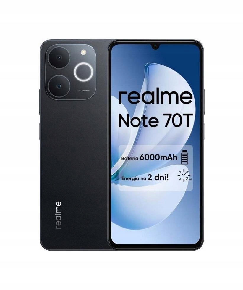 Smartphone realme Note 70T 4/256GB Lte Sd Dual Sim černý Obsidian Black