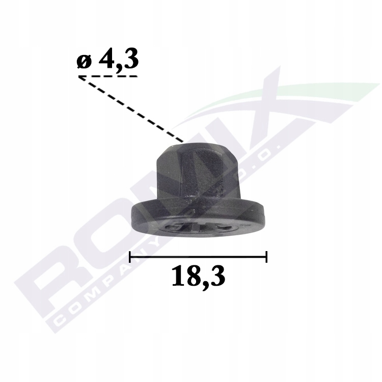 

Nakrętka plastikowa M4,3 Bmw Mini x10szt