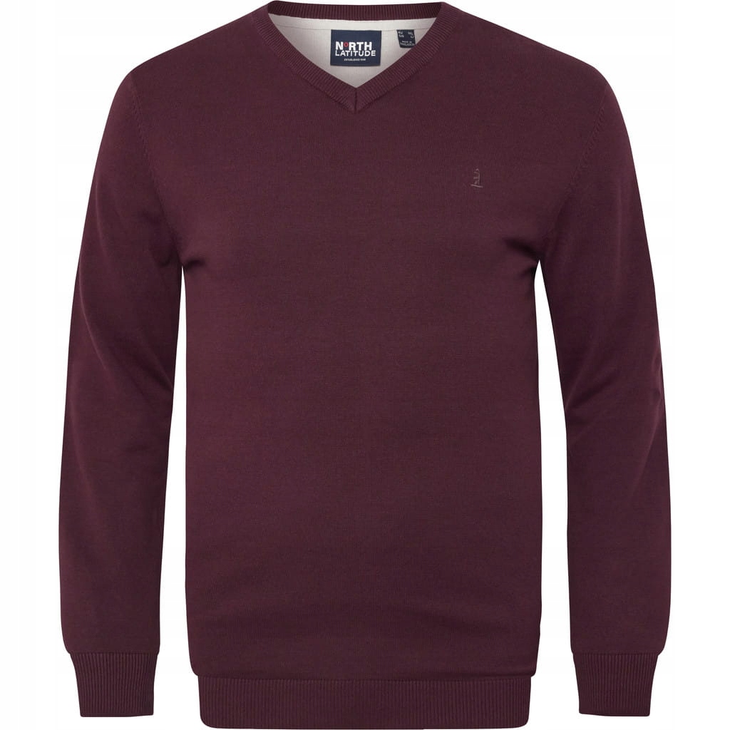 Velký pánský svetr Bordový v sýru North Latitude