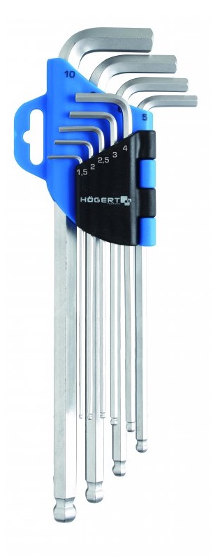 

Hogert HT1W808 Klucze sześciokątne imbusowe 9 szt