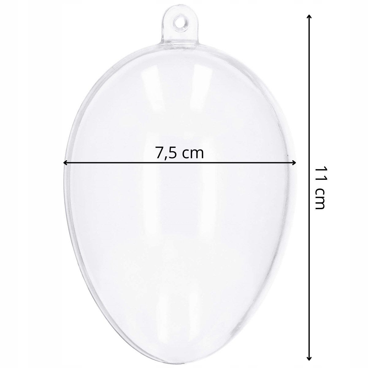 JAJKA BOMBKI AKRYLOWE PLASTIKOWE BOMBKA PRZEŹROCZYSTA DECO 11cm 10szt Kod producenta 10xCA2014