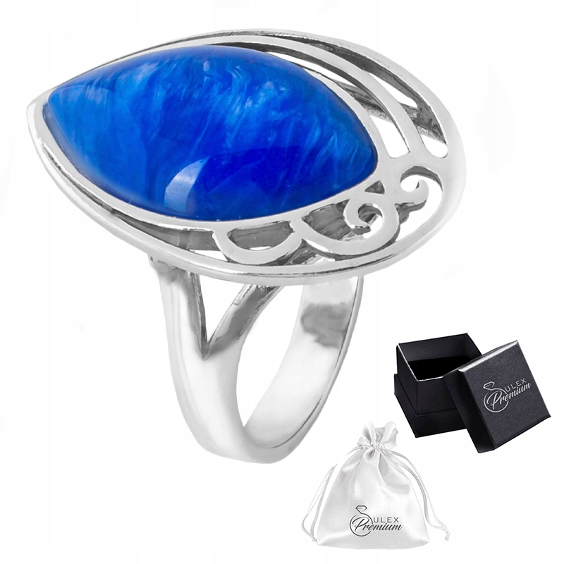 Prstýnek stříbro 925 s mystickým kočičím okem a safírovým leskem vel. 21