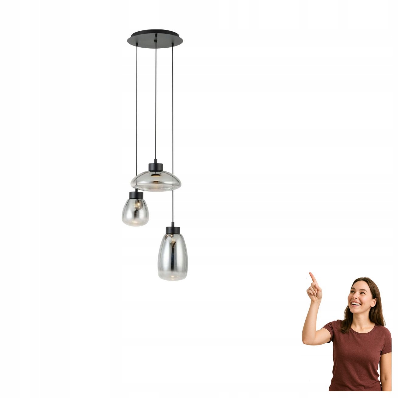 Závěsná Led lampa 3x6W Sarnarra 39784 Eglo