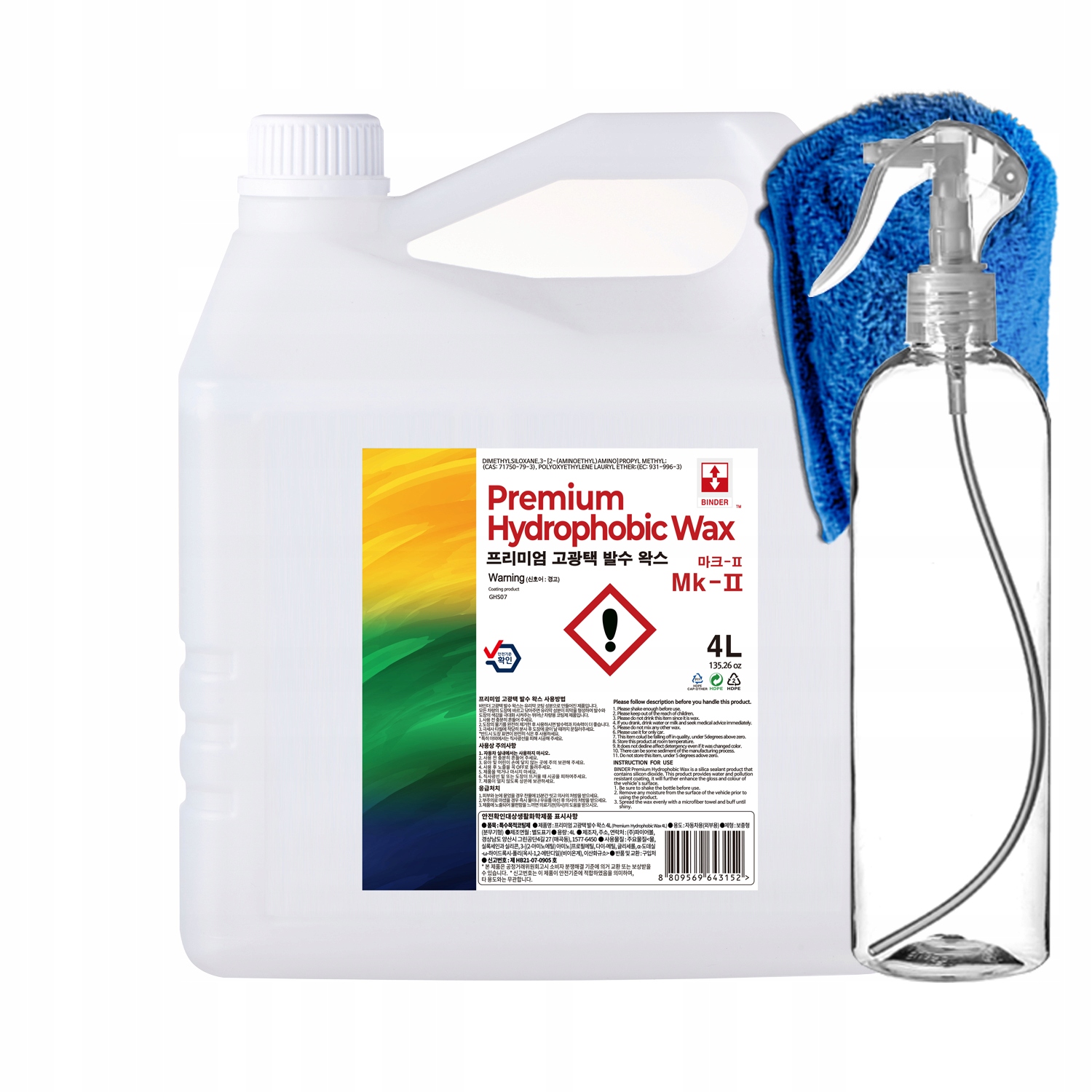 Binder Premium Hydrophobic Wax 4L expresná ochrana laku