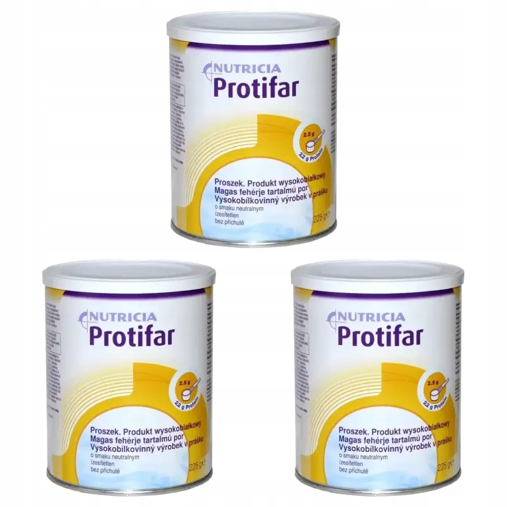 3x Protifar proszek o smaku neutralnym, 225 g
