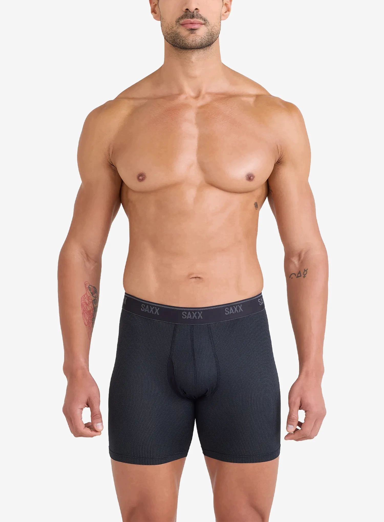 Termoaktivní boxerky Saxx Quest Quick-Dry Mesh Boxer Brief Fly černá L