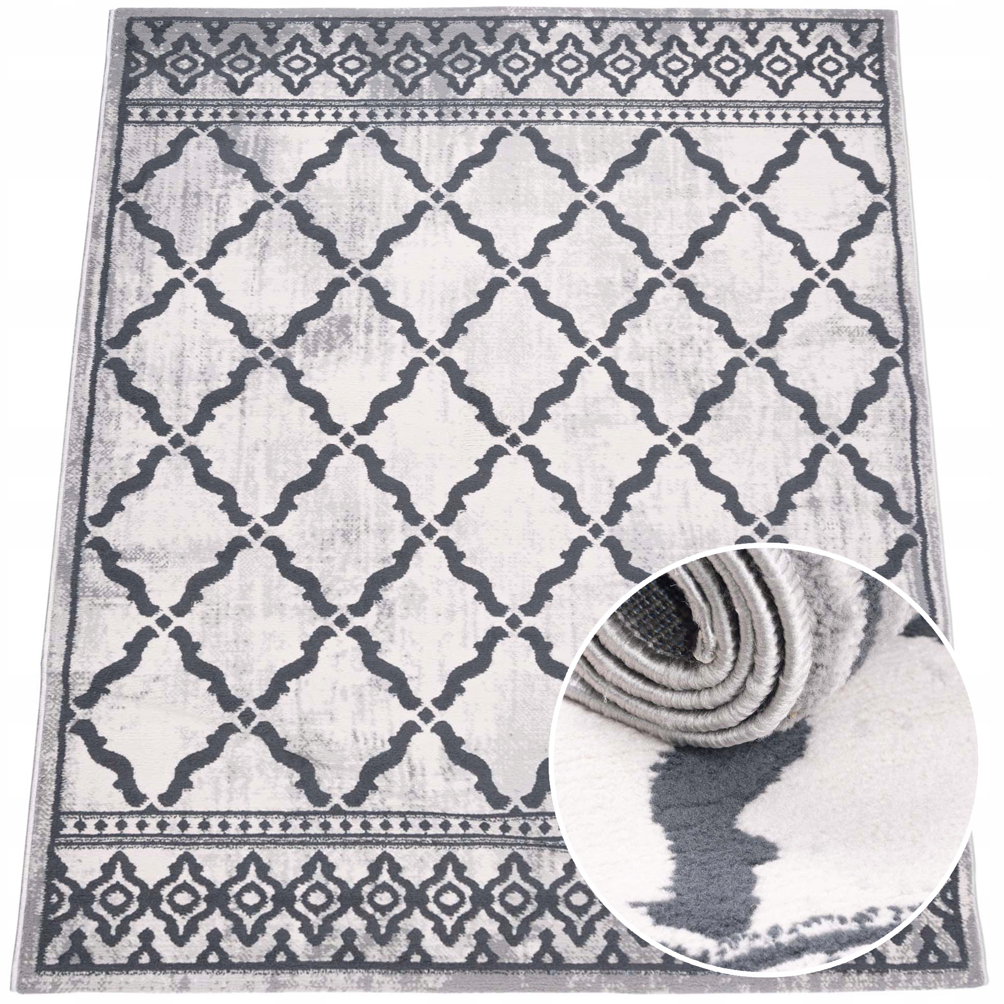 

Dywan Nowoczesny Marokański Jasny Szary 80x140 cm