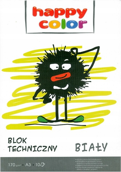 

Happy Color Blok Techniczny A3 10ARK Bia 170 g