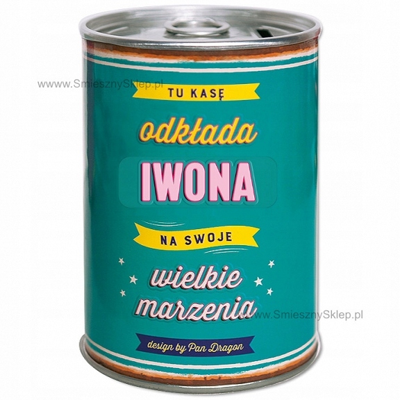 

Puszka Skarbonka Vip z imieniem Iwona