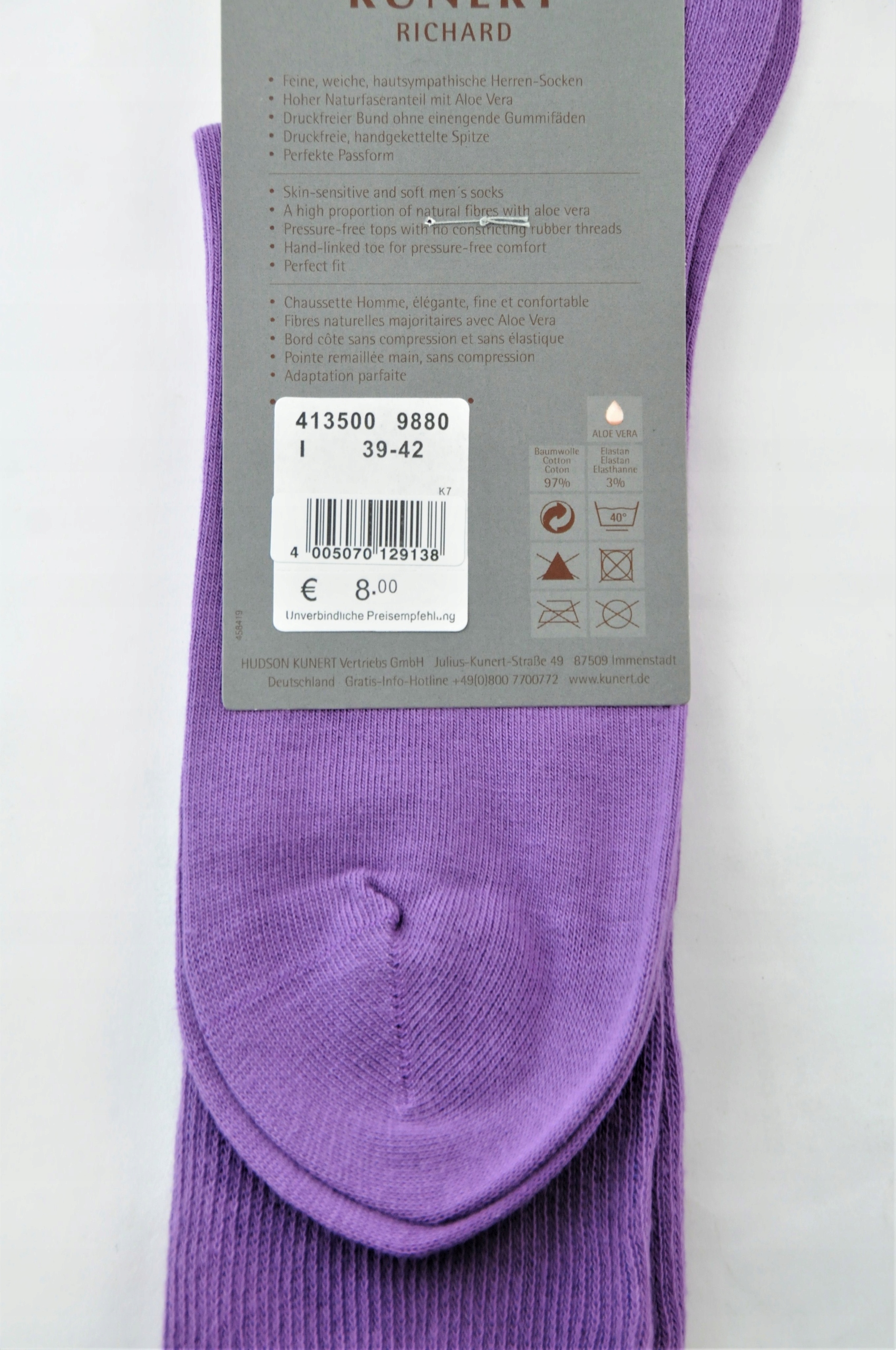 SKARPETY KUNERT RICHARD BAWEŁ 97% 39-42 FIOLE -40% Model KUNERT RICHARD