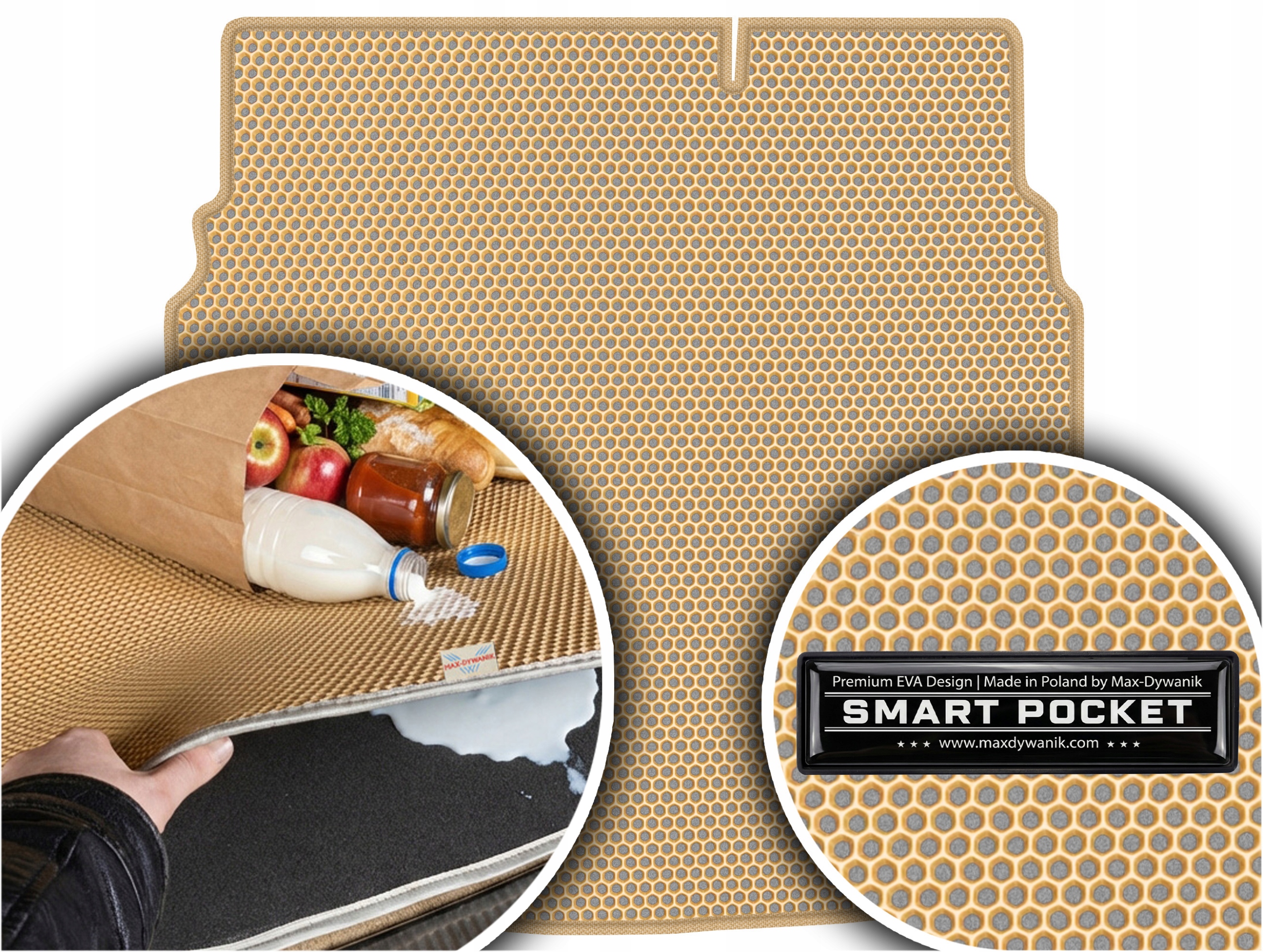 Saab Sedan 2007-2014 Vložka do kufru Eva Smart Pocket Béžová