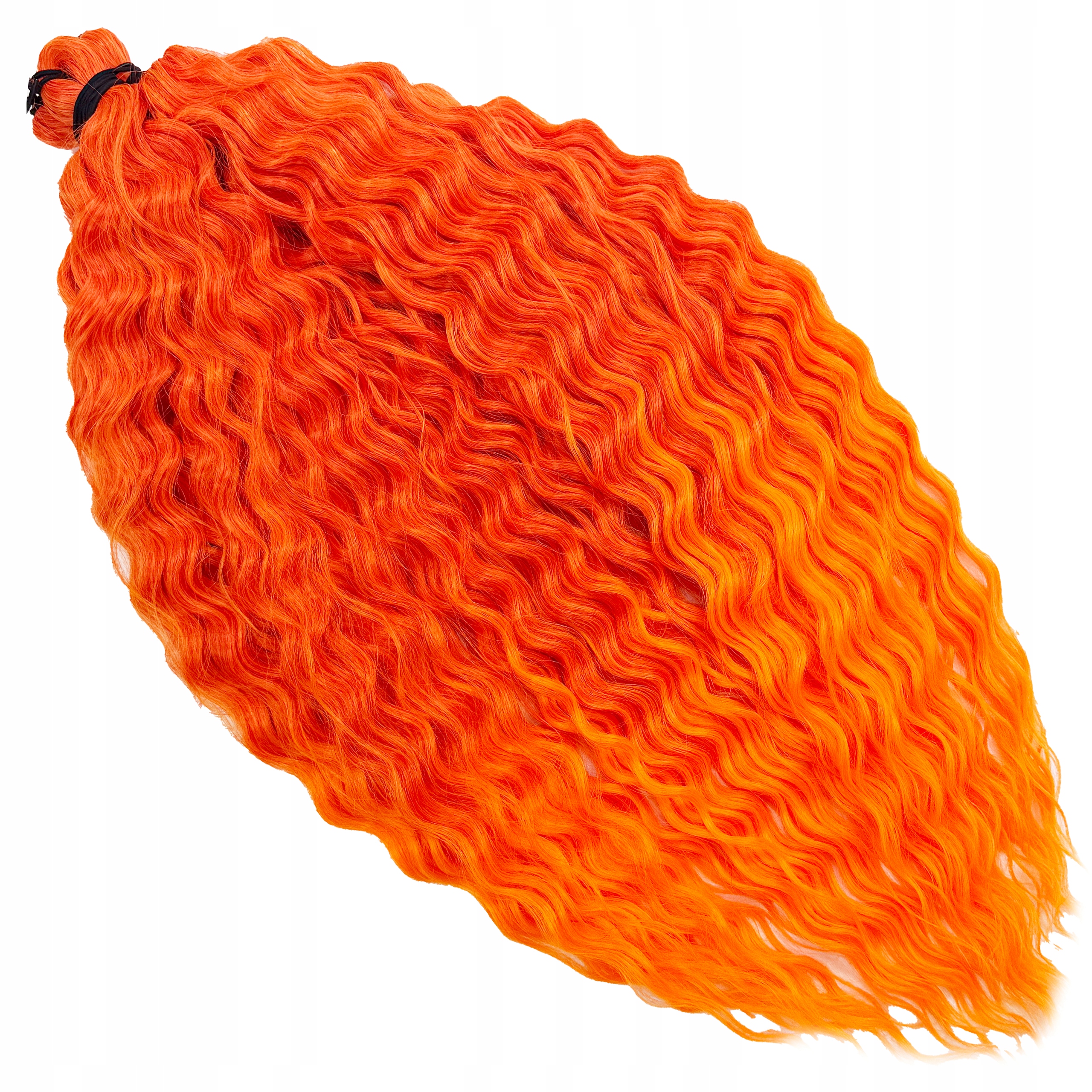 Włosy syntetyczne Afroloki Crochet Arielki na pełną fryzurę #orange loki