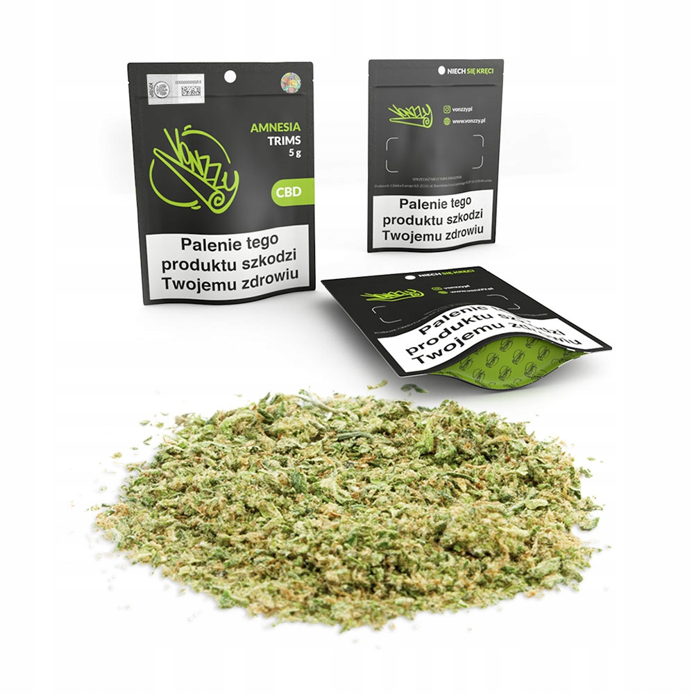 

Susz Cbd 7% Vonzzy Trims Amnesia 5g rozdrobniony